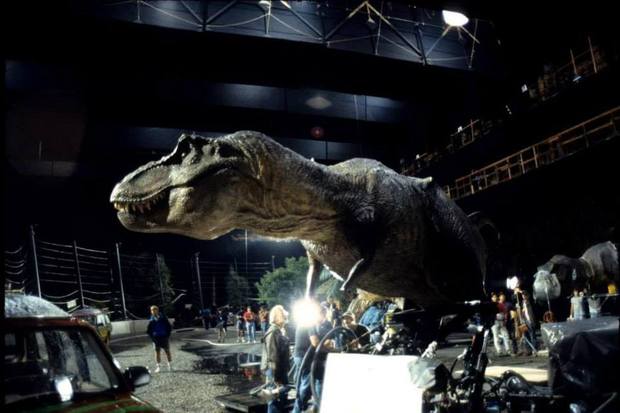 Fotos Jurassic Park detras de las camaras