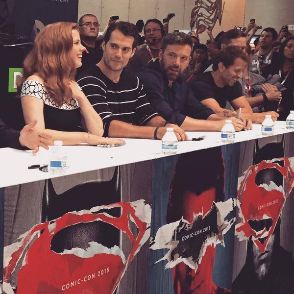 Henry Cavill, Ben Affleck y Amy Adams en la Comic Con