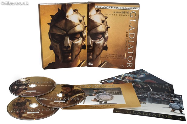 Gladiator-DvD Edición Especial Coleccionista 3 Discos con libreto (Custom con postales)