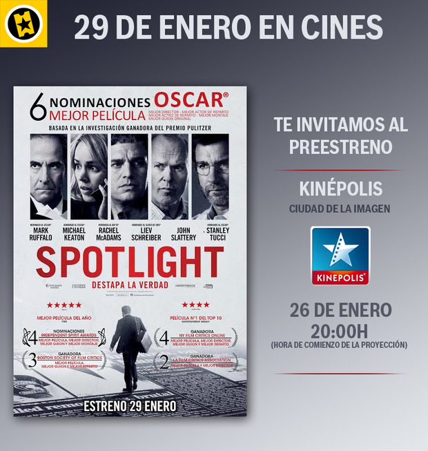 Sorteo | Spotlight, entrada doble en Madrid