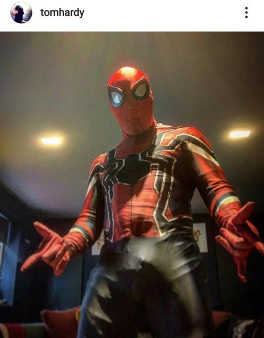 Tom Hardy se pone el traje de Spider-Man y aviva los rumores del 'crossover' con 'Venom'
