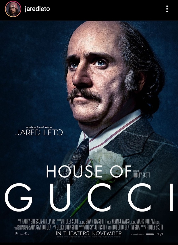 Impresionante transformación de Jared Leto en 'House of Gucci' 
