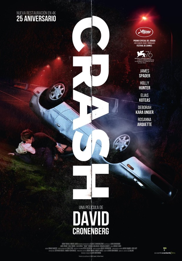 Cartel de "Crash" elaborado por A Contracorriente para el 25° aniversario
