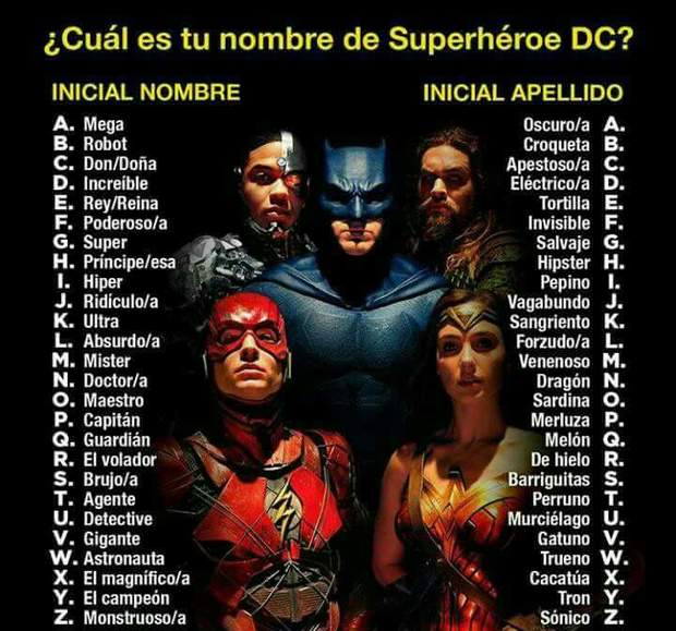Cuál es Tu Nombre de Superheroe de DC? 
