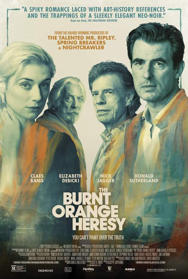 Póster y Trailer (The Burnt Orange Heresy) y aquí en España como (Una Obra Maestra). 