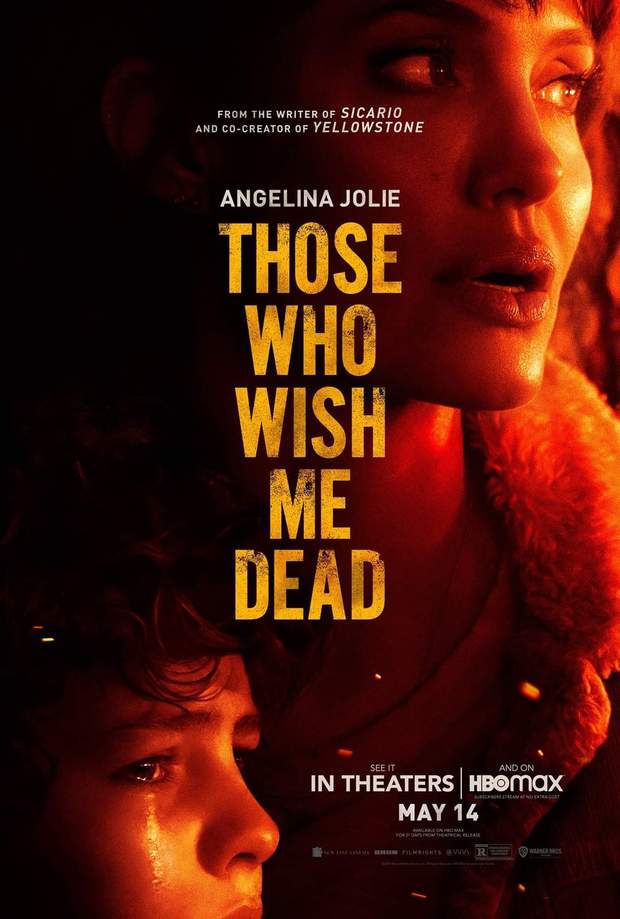 Póster de (Those Who Wish me Dead) con "Angelina Jolie" el 14 de Mayo en HBO Max. 