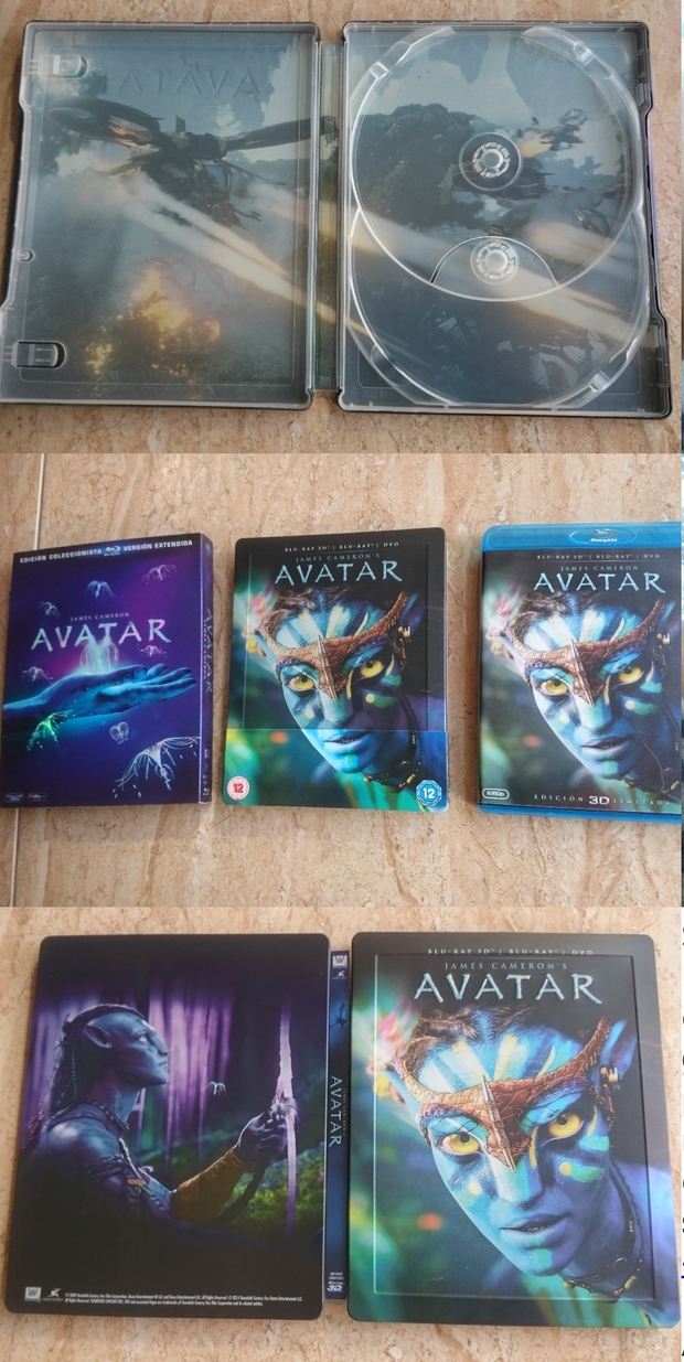 Mi Colección y Steelbook de (Avatar). 