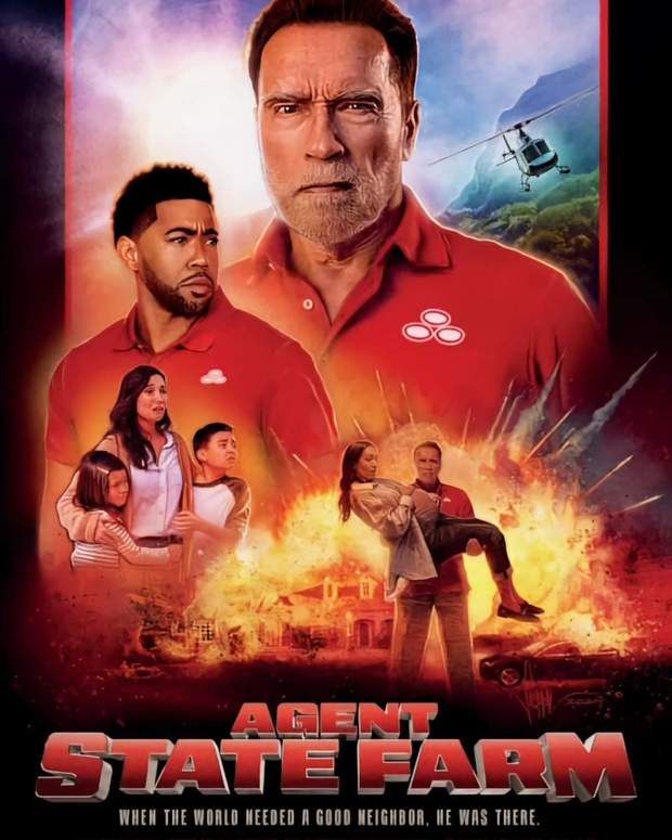 Póster de (Agent State Farm) con "Arnold Schwarzenegger".