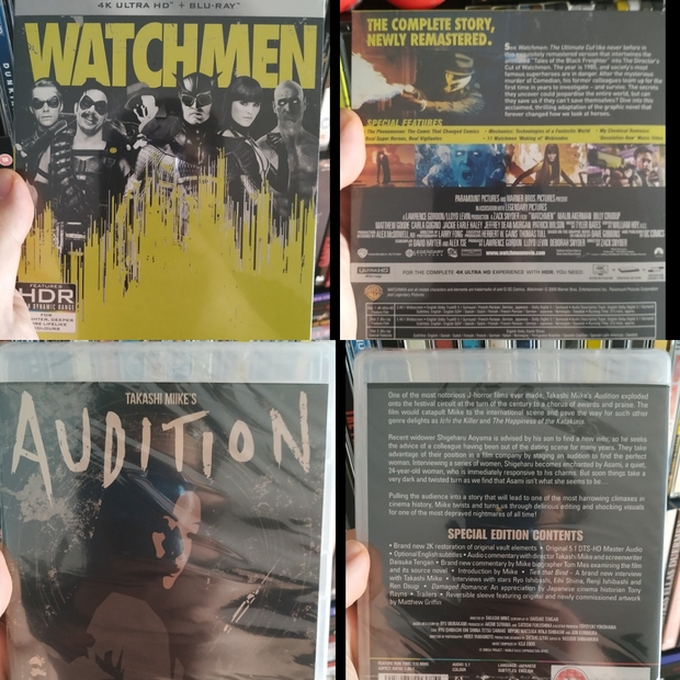 Steelbook 4K del Ultimate Cut de Watchmen y Audition de pedido de Zavvi en BF