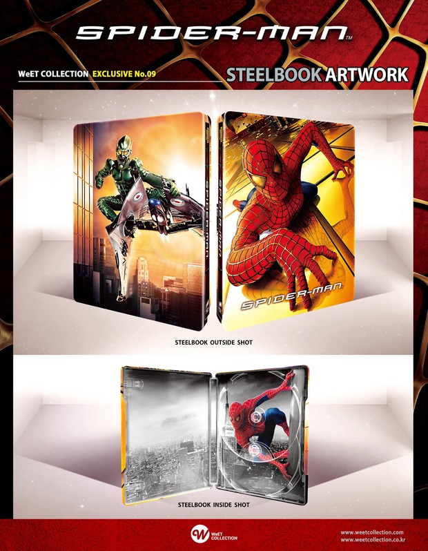 Edición steelbook de Weet Collection de la trilogía de Spiderman en BD y UHD