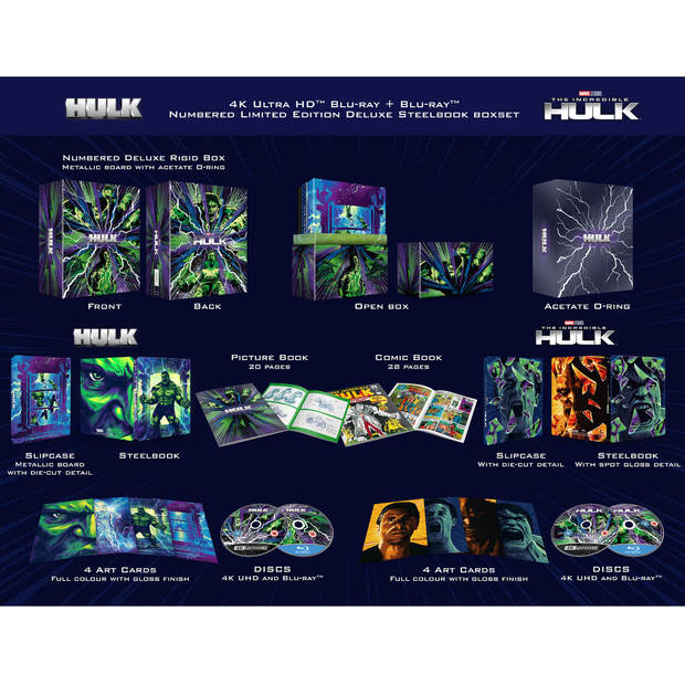 coleccion hulk the universal-pack steelbook 4k ultra HD exclusivo zavvi, para reservar ya!