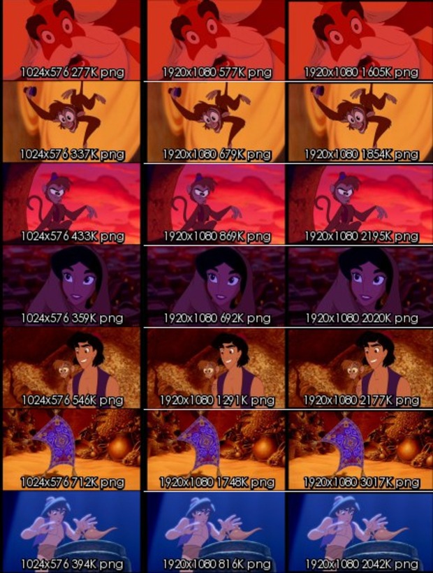 Comparativa de imagen de Aladdin: DVD Vs BD