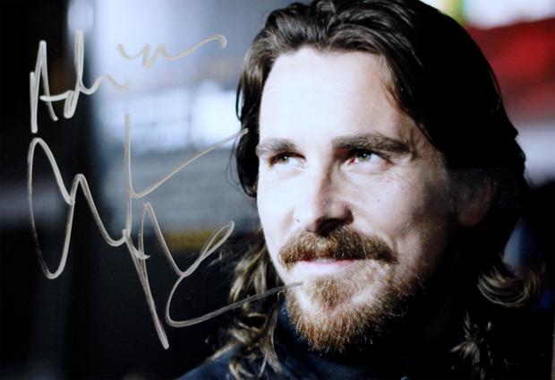 Autografo dedicado de Christian Bale
