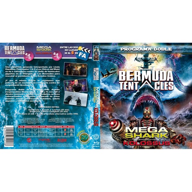 Bermuda Tentacles + Megashark Vs Colossus. 7 de octubre. Carátula