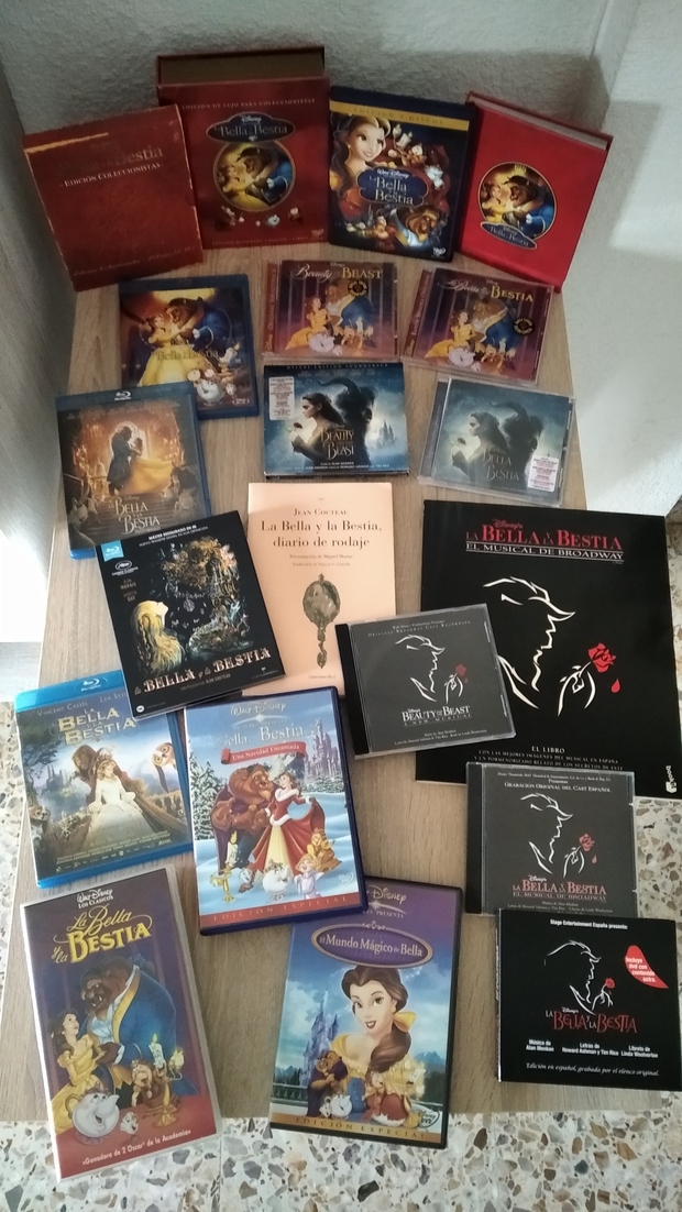 Mi colección de La Bella y la Bestia (Disney/Cocteau/Gans - Películas + Musical + BSO + Libros)
