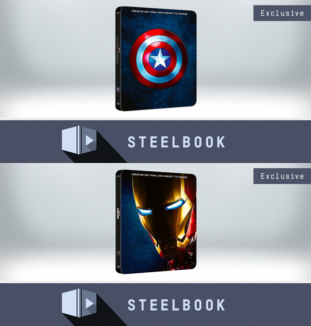 Iron Man & Capitán América Steelbooks Trilogía 4K