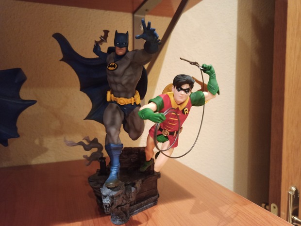 Batman y Robin estatua