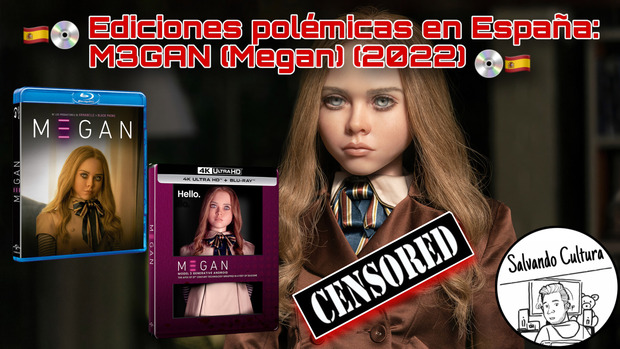 Ediciones polémicas en España: M3gan (Megan) (2022) (Blu-ray y Steelbook)