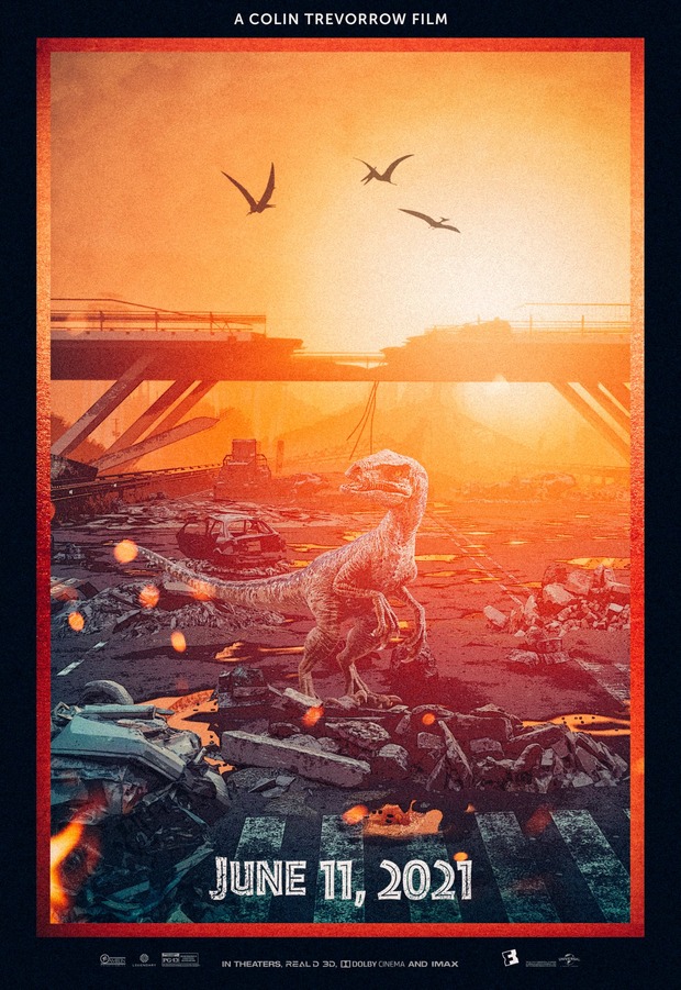 Poster fan art  `JURASSIC WORLD 3´ (2021).