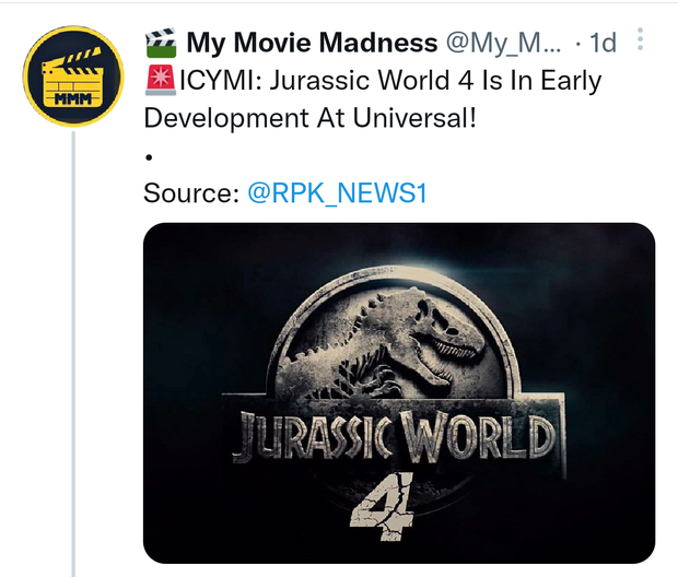 Según Daniel Richtman,Jurassic World 4 (Jurassic Park 7) será una realidad.