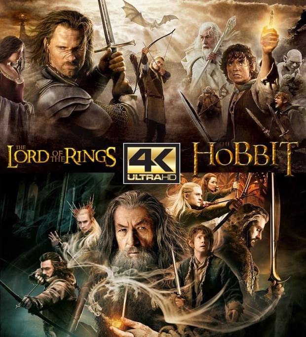 Saga El señor de los anillos  y el hobbit en 4K!