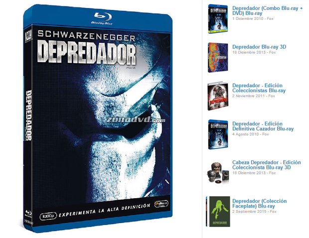 ¿Alguien sabe si FOX planea editar 'Depredador' en Blu Ray?