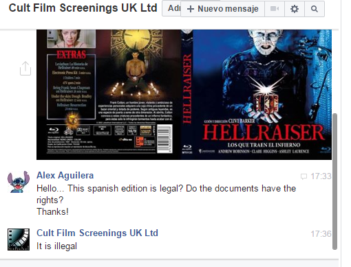 Sobre la supuesta legalidad de 'Hellraiser'...