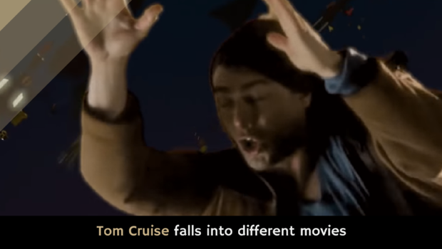 Tom Cruise "dejándose caer" en otras películas...