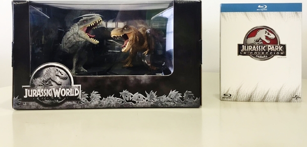 Imagen real Jurassic world gift set.