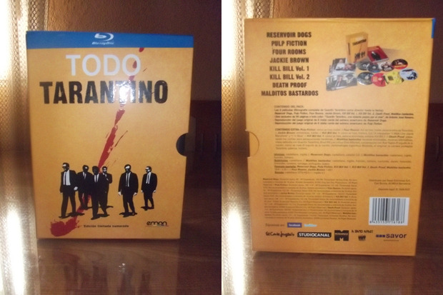 Pack TODO Tarantino (1/4): Carátula delantera y Trasera