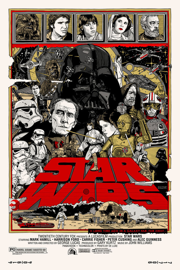 Star Wars IV por Tyler Stout