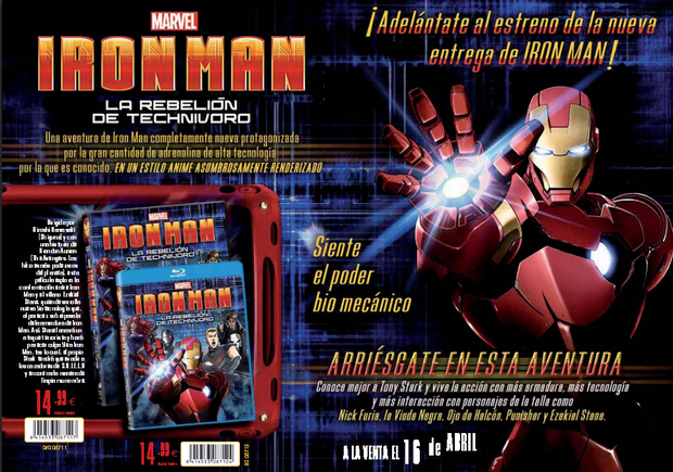 Iron Man: Rise of the Technovore en Abril en blu-ray