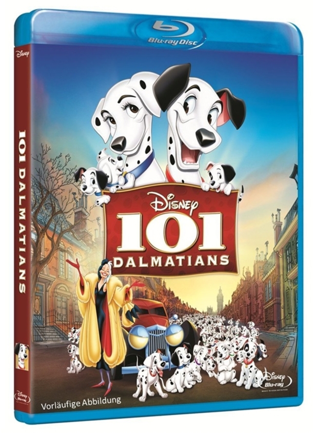 Portada del Blu-Ray de '101 Dálmatas' de Disney.