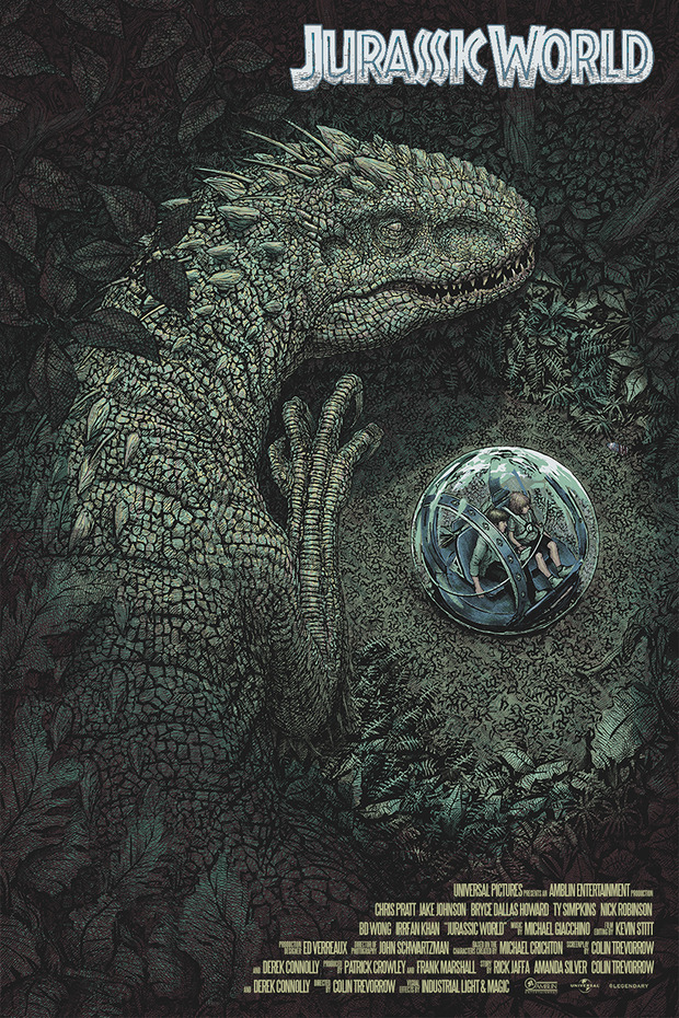 poster de Jurassic World , por el ilustrador John Barry Ballaran.