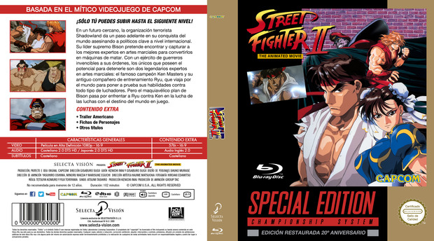 STREET FIGHTER II ANIMATED MOVIE CUSTOM COVER V2