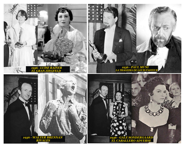 1936 Los Oscar a los mejores actores