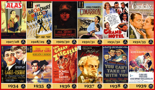 1927-1939 Los Oscar a la Mejor Película