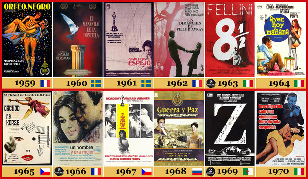 1959-1970 Los Oscar a la Mejor Película Extranjera