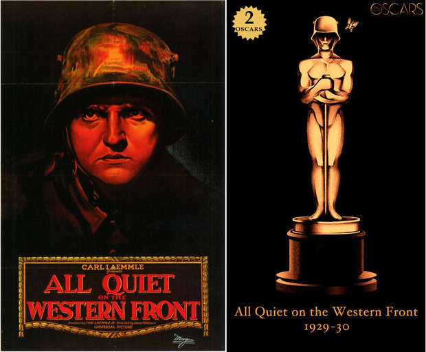 1929-30 All Quiet on the Western Front, ganadora del Oscar a Mejor Película y diseño de la estatuilla por el dibujante Olly Moss