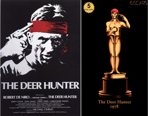 1978 The Deer Hunter, ganadora del Oscar a Mejor Película y diseño de la estatuilla por el dibujante Olly Moss