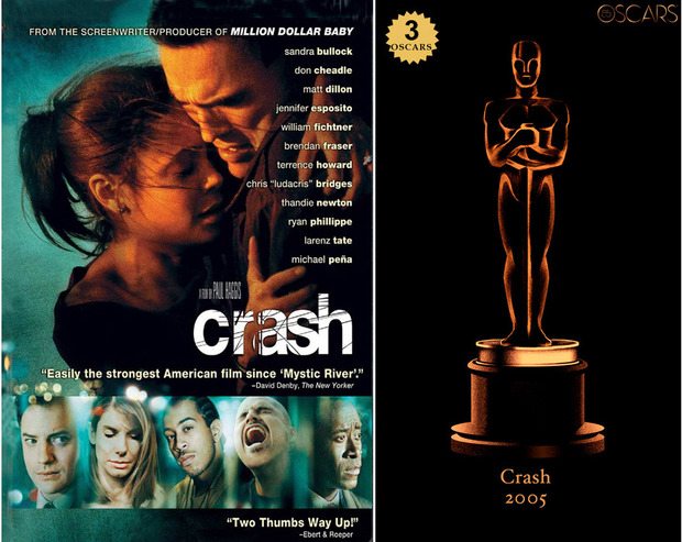 2005 Crash, ganadora del Oscar a Mejor Película y diseño de la estatuilla por el dibujante Olly Moss