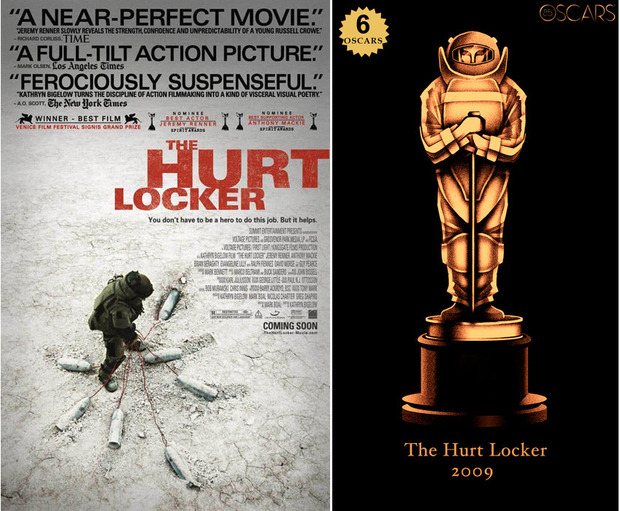 2009 The Hurt Locker, ganadora del Oscar a Mejor Película y diseño de la estatuilla por el dibujante Olly Moss
