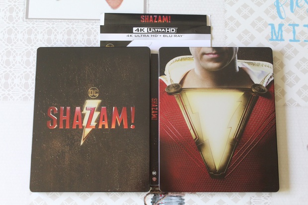 Shazam! Steelbook 4k Zavvi. Ambos discos con Castellano.
