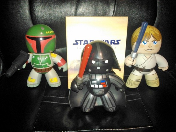 Star Wars Saga + Mighty Muggs "Luke, Vader y Boba"