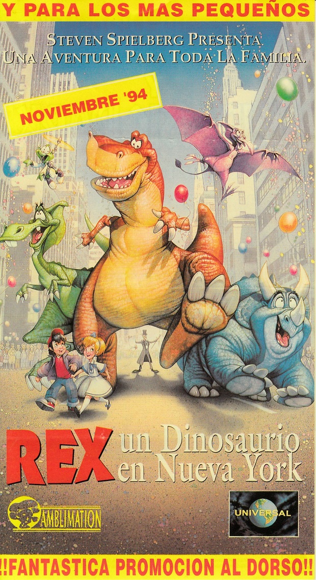 Jurassic Park: Folleto que incluia la edición VHS en su interior
