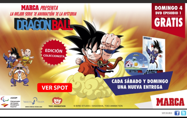Dragon Ball gratis con marca