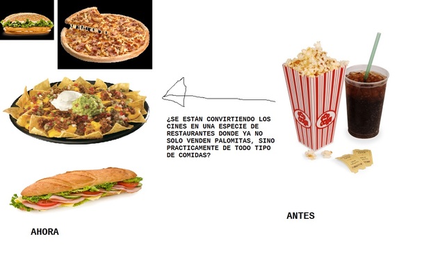 ¿Se están convirtiendo los cines en una especie de restaurantes dónde ya no solo venden palomitas sino todo tipo de comidas?