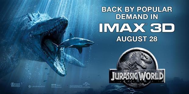 #JurassicWorld volverá a los cines IMAX durante una semana! 