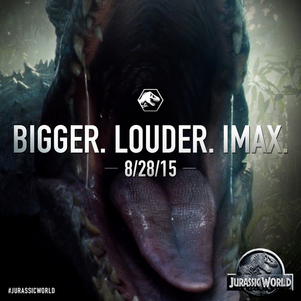 Trailer del reestreno en Cines Imax de Jurassic World el próximo día 28 de Agosto de 2015