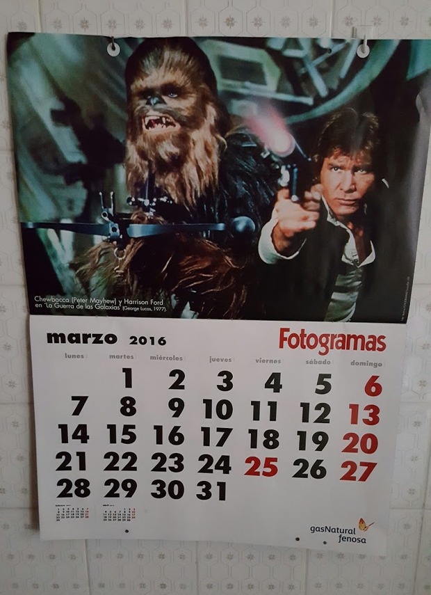 En Marzo Han Solo y chewbacca ocupan la pared